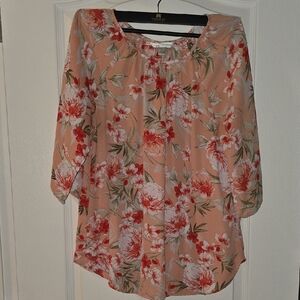Floral Peach Blouse